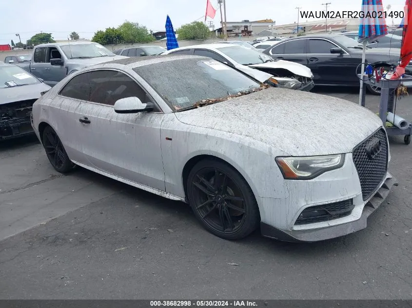 2016 Audi A5 2.0T Premium VIN: WAUM2AFR2GA021490 Lot: 38682998