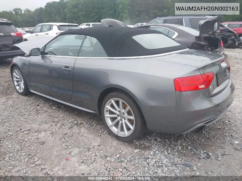 WAUM2AFH2GN002163 2016 Audi A5 2.0T Premium