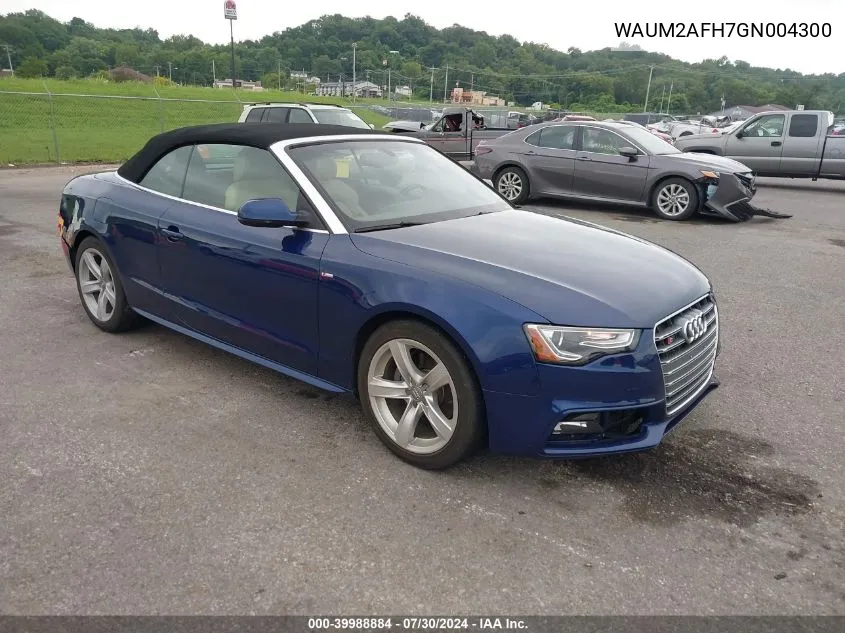 WAUM2AFH7GN004300 2016 Audi A5 2.0T Premium