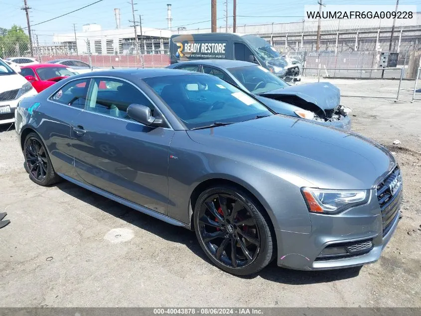 2016 Audi A5 2.0T Premium VIN: WAUM2AFR6GA009228 Lot: 40043878