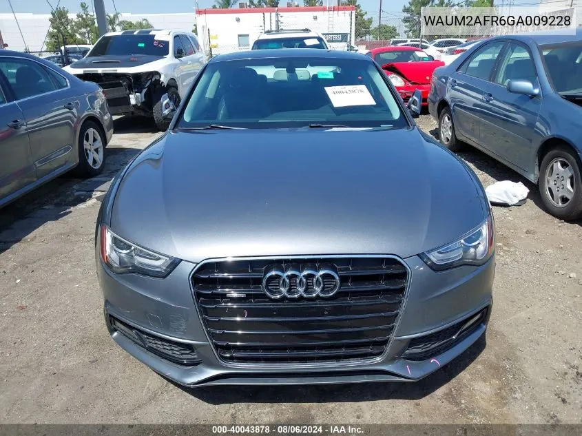 2016 Audi A5 2.0T Premium VIN: WAUM2AFR6GA009228 Lot: 40043878