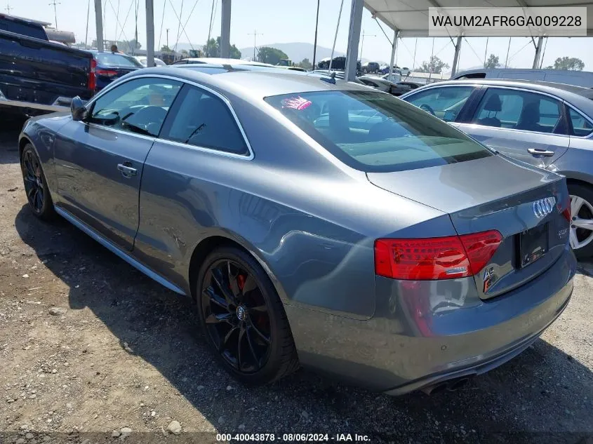 2016 Audi A5 2.0T Premium VIN: WAUM2AFR6GA009228 Lot: 40043878