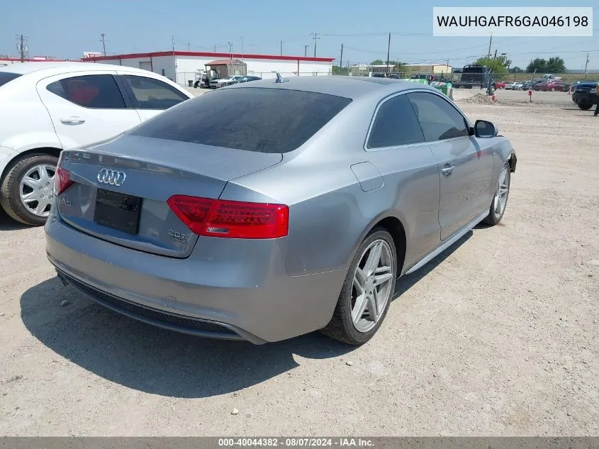 2016 Audi A5 2.0T Premium VIN: WAUHGAFR6GA046198 Lot: 40044382