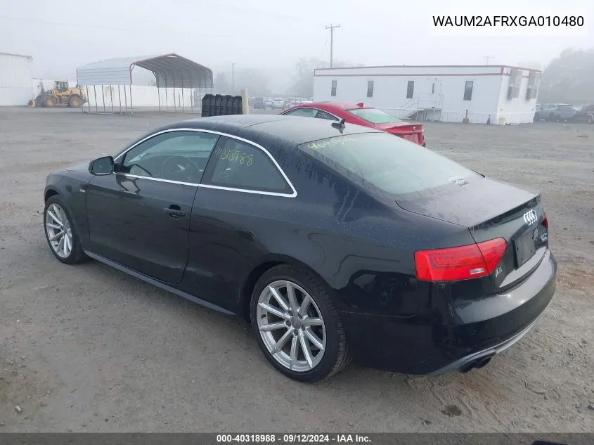 WAUM2AFRXGA010480 2016 Audi A5 Premium Plus S-Line