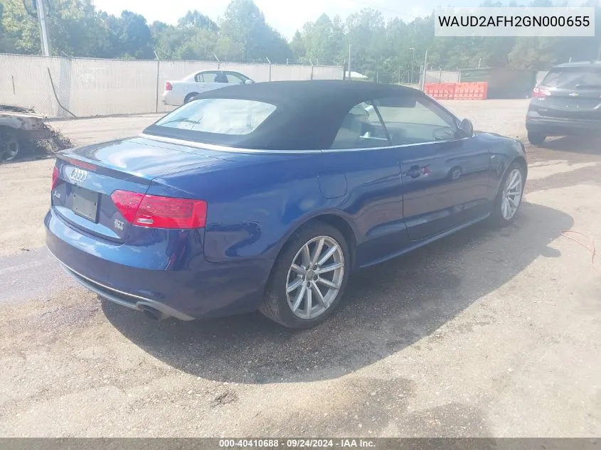 WAUD2AFH2GN000655 2016 Audi A5 2.0T Premium