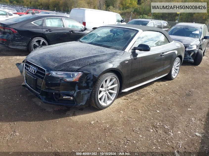 2016 Audi A5 2.0T Premium VIN: WAUM2AFH5GN008426 Lot: 40581352