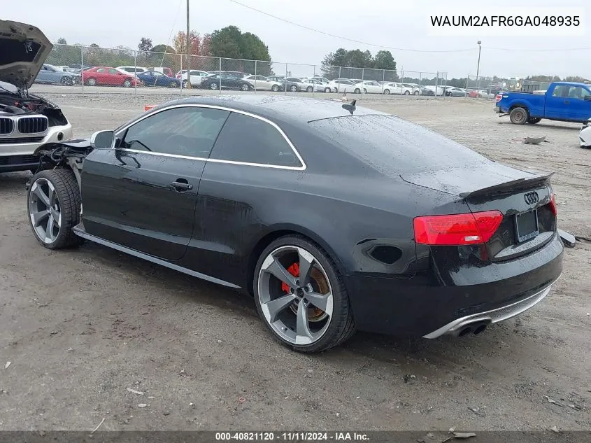 2016 Audi A5 2.0T Premium VIN: WAUM2AFR6GA048935 Lot: 40821120