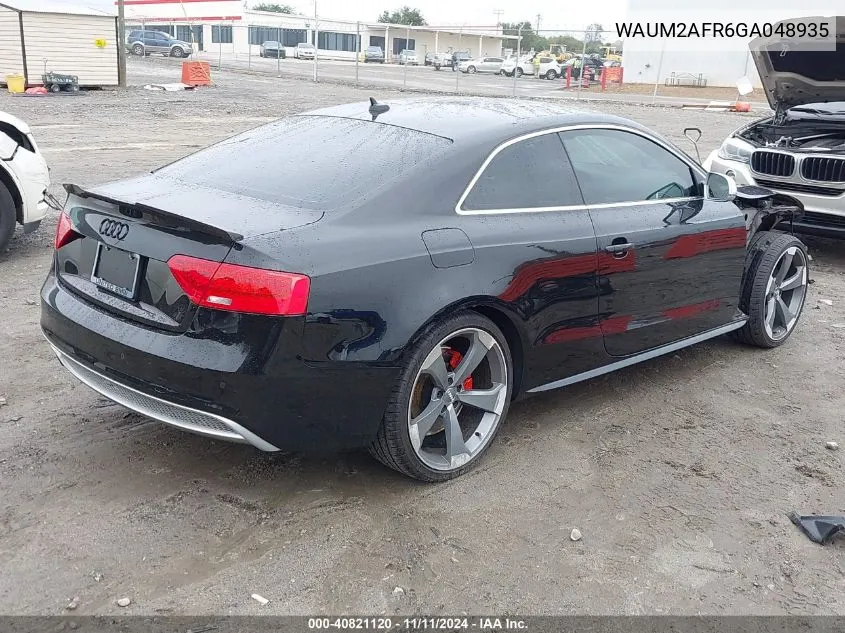 2016 Audi A5 2.0T Premium VIN: WAUM2AFR6GA048935 Lot: 40821120