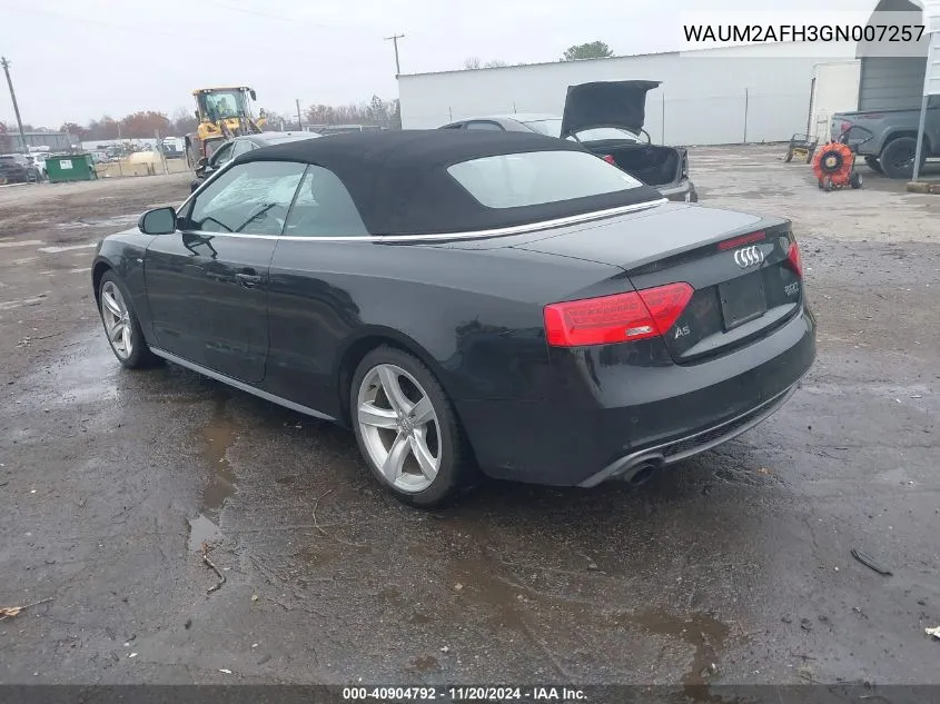 2016 Audi A5 2.0T Premium VIN: WAUM2AFH3GN007257 Lot: 40904792