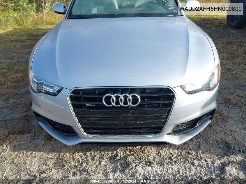 2017 Audi A5 2.0T Sport VIN: WAUD2AFH5HN000800 Lot: 40557967