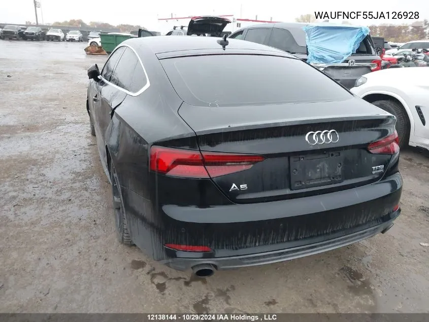 2018 Audi A5 Prestige S-Line VIN: WAUFNCF55JA126928 Lot: 12138144