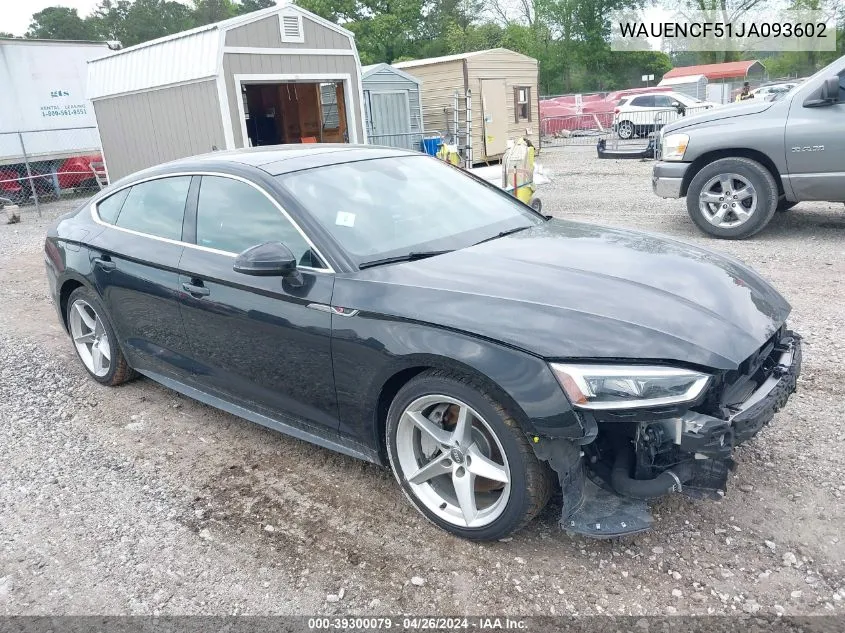 WAUENCF51JA093602 2018 Audi A5 2.0T Premium