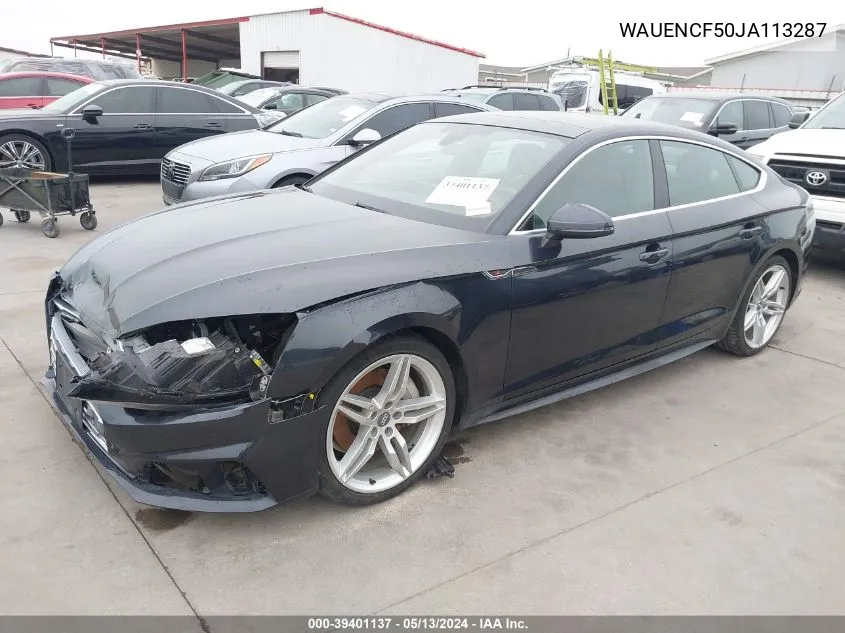 WAUENCF50JA113287 2018 Audi A5 2.0T Premium