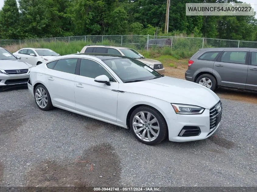 WAUBNCF54JA090227 2018 Audi A5 2.0T Premium