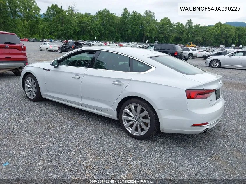 WAUBNCF54JA090227 2018 Audi A5 2.0T Premium