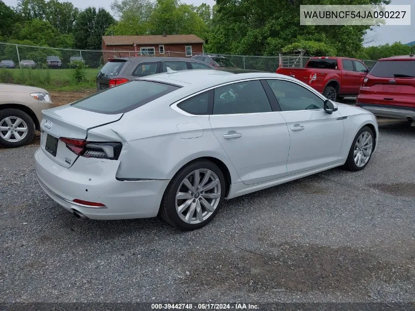 WAUBNCF54JA090227 2018 Audi A5 2.0T Premium