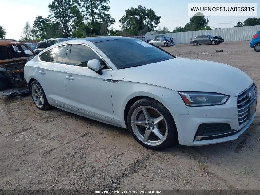 2018 Audi A5 2.0T Premium VIN: WAUENCF51JA055819 Lot: 39631218