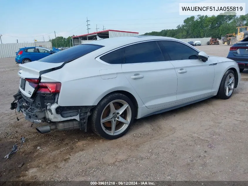 2018 Audi A5 2.0T Premium VIN: WAUENCF51JA055819 Lot: 39631218