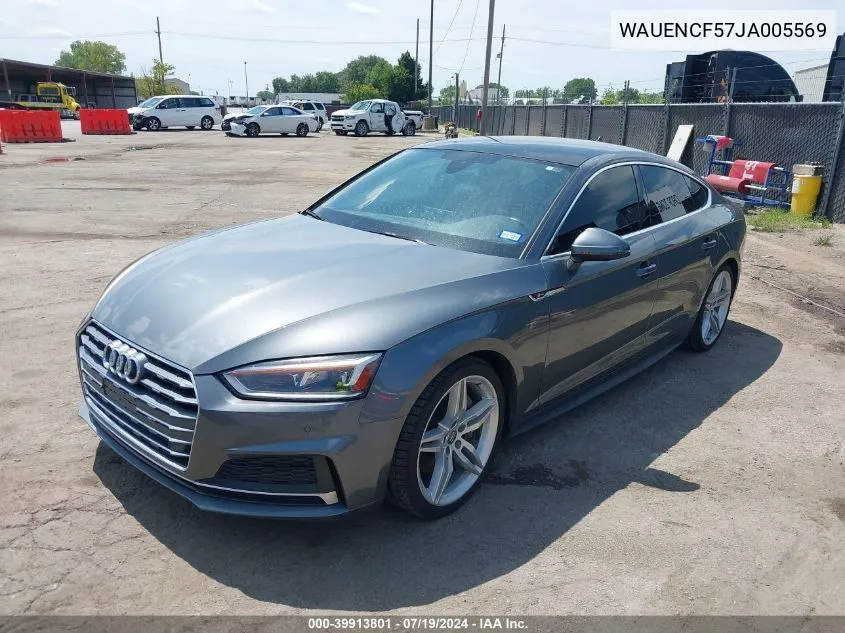 WAUENCF57JA005569 2018 Audi A5 2.0T Premium