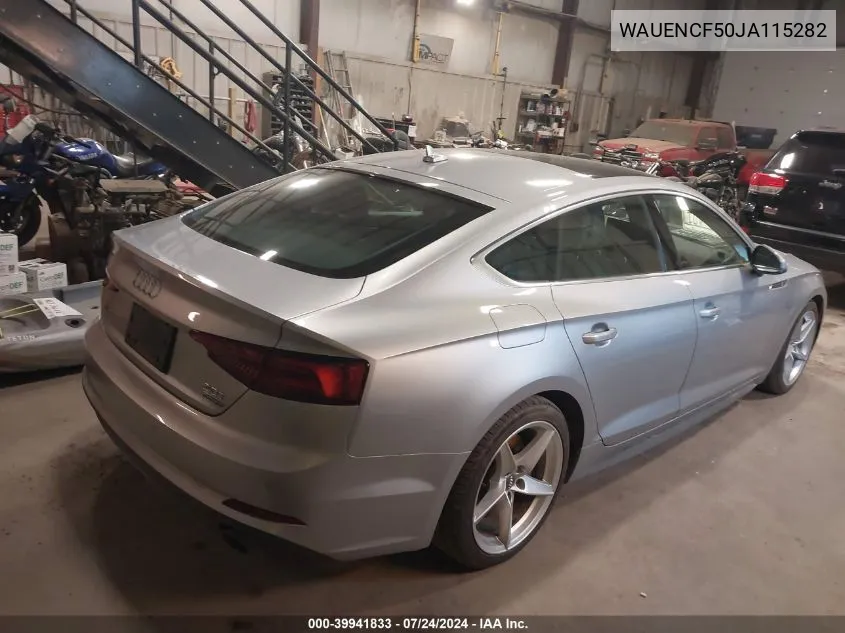 2018 Audi A5 2.0T Premium VIN: WAUENCF50JA115282 Lot: 39941833