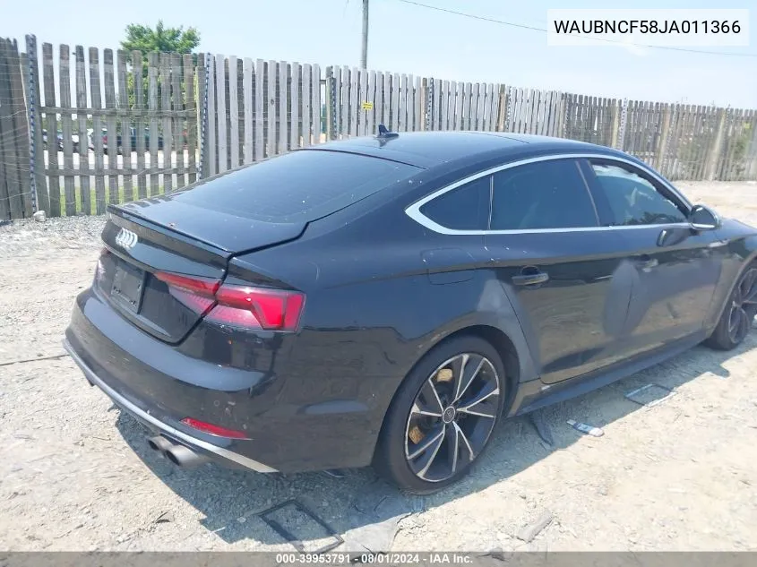 2018 Audi A5 2.0T Premium VIN: WAUBNCF58JA011366 Lot: 39953791