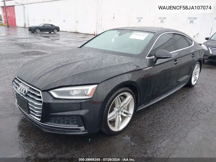 2018 Audi A5 2.0T Premium VIN: WAUENCF58JA107074 Lot: 39956355