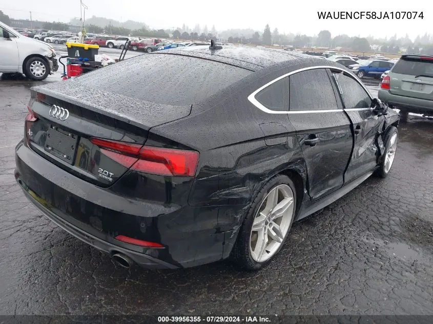 WAUENCF58JA107074 2018 Audi A5 2.0T Premium