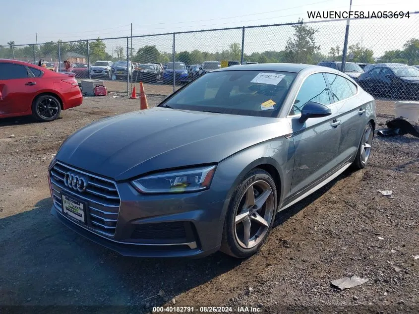 2018 Audi A5 2.0T Premium VIN: WAUENCF58JA053694 Lot: 40182791