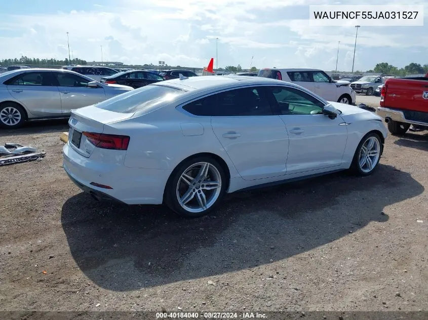 WAUFNCF55JA031527 2018 Audi A5 2.0T Premium