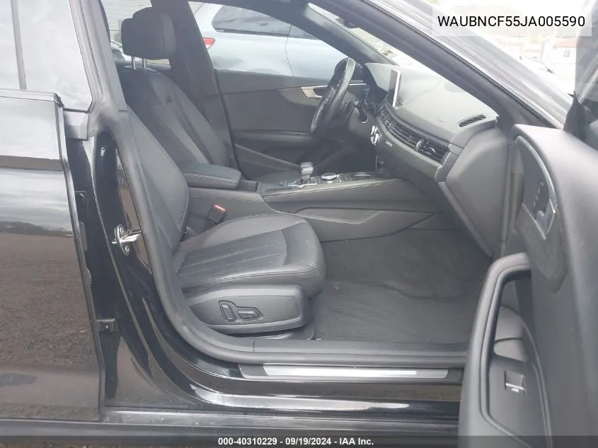 WAUBNCF55JA005590 2018 Audi A5 2.0T Premium