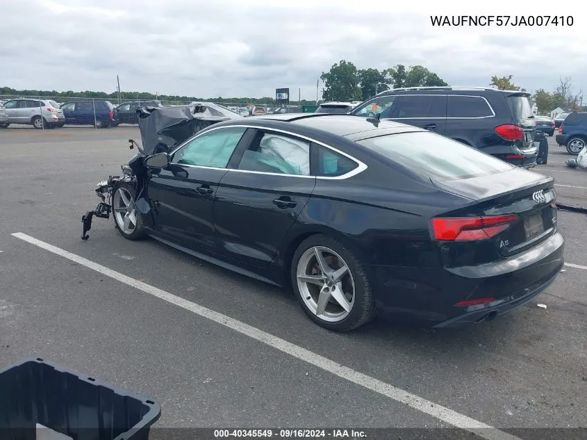 WAUFNCF57JA007410 2018 Audi A5 2.0T Premium