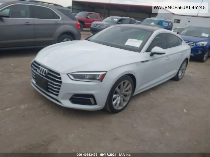 2018 Audi A5 2.0T Premium VIN: WAUBNCF56JA046245 Lot: 40353479