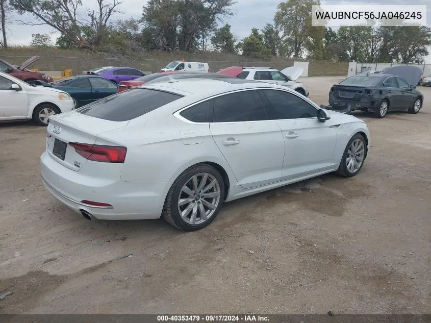 2018 Audi A5 2.0T Premium VIN: WAUBNCF56JA046245 Lot: 40353479