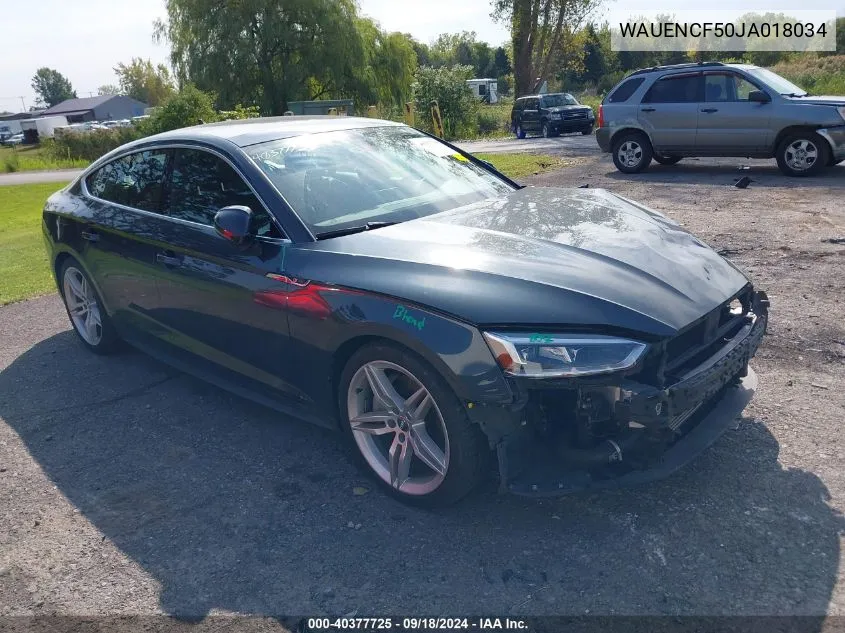 WAUENCF50JA018034 2018 Audi A5 2.0T Premium