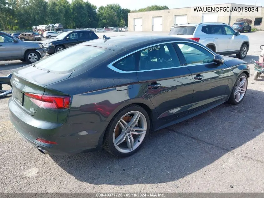 WAUENCF50JA018034 2018 Audi A5 2.0T Premium