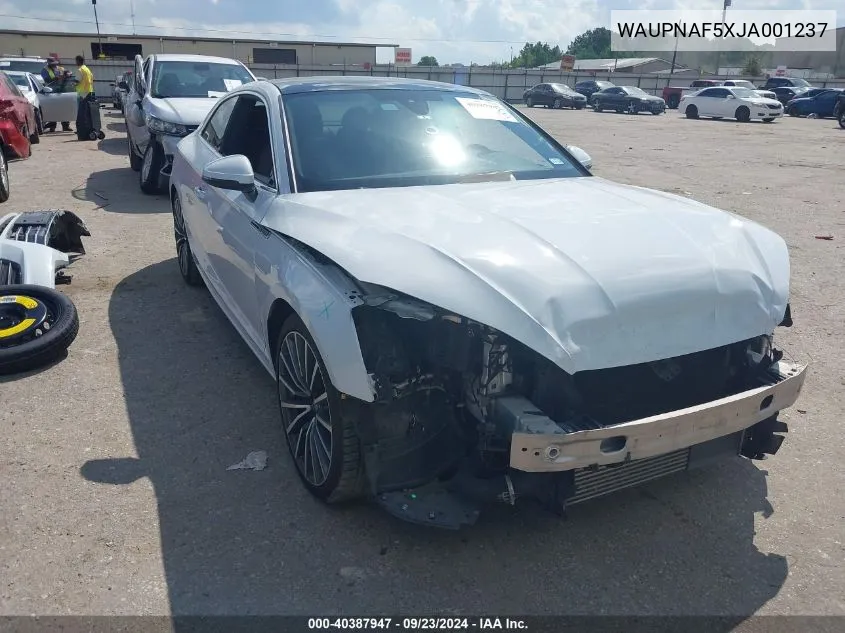 WAUPNAF5XJA001237 2018 Audi A5 2.0T Premium