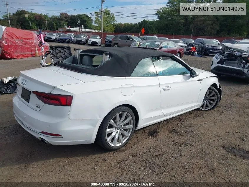 2018 Audi A5 2.0T Premium VIN: WAUYNGF51JN014975 Lot: 40388799