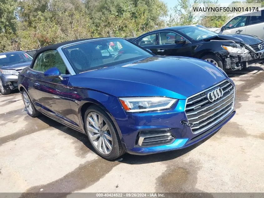 2018 Audi A5 2.0T Premium VIN: WAUYNGF50JN014174 Lot: 40424522