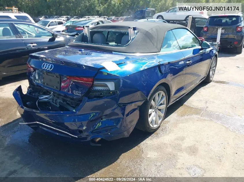 WAUYNGF50JN014174 2018 Audi A5 2.0T Premium