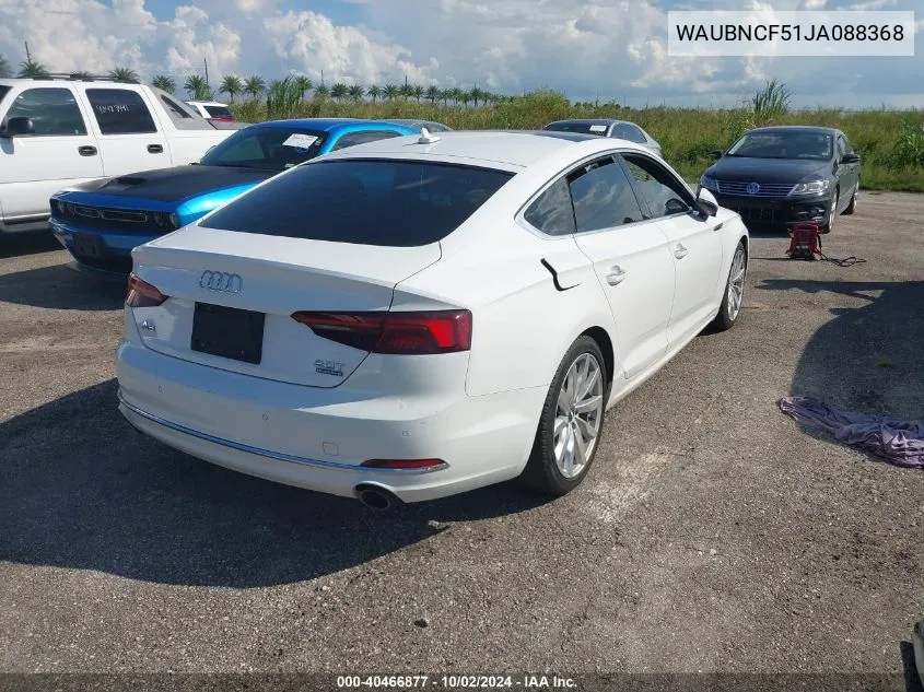 2018 Audi A5 Sportback Premium Plus VIN: WAUBNCF51JA088368 Lot: 40466877