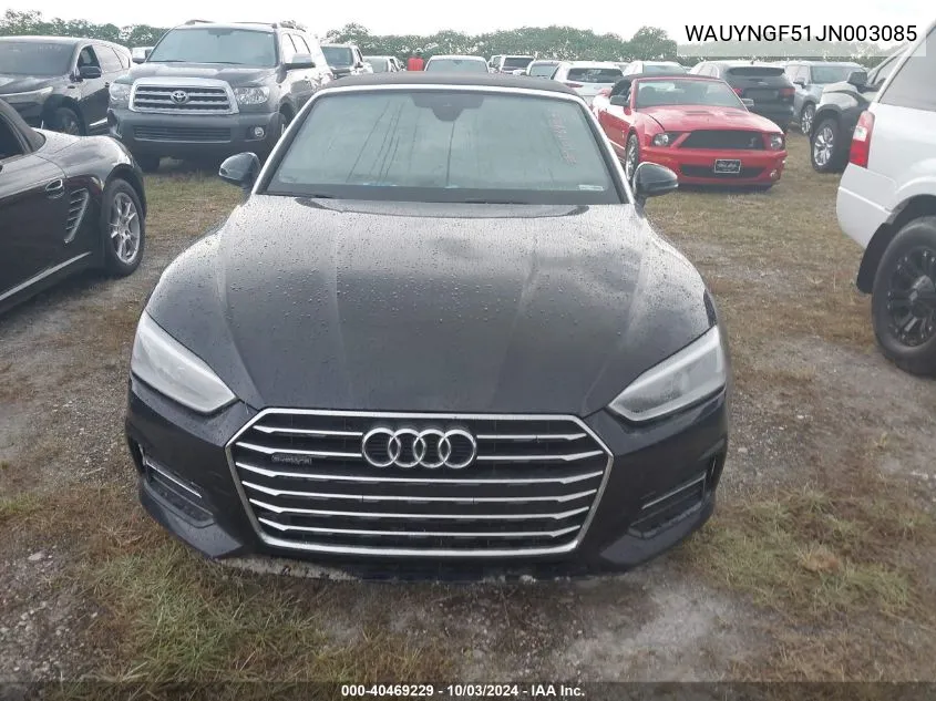 WAUYNGF51JN003085 2018 Audi A5 2.0T Premium