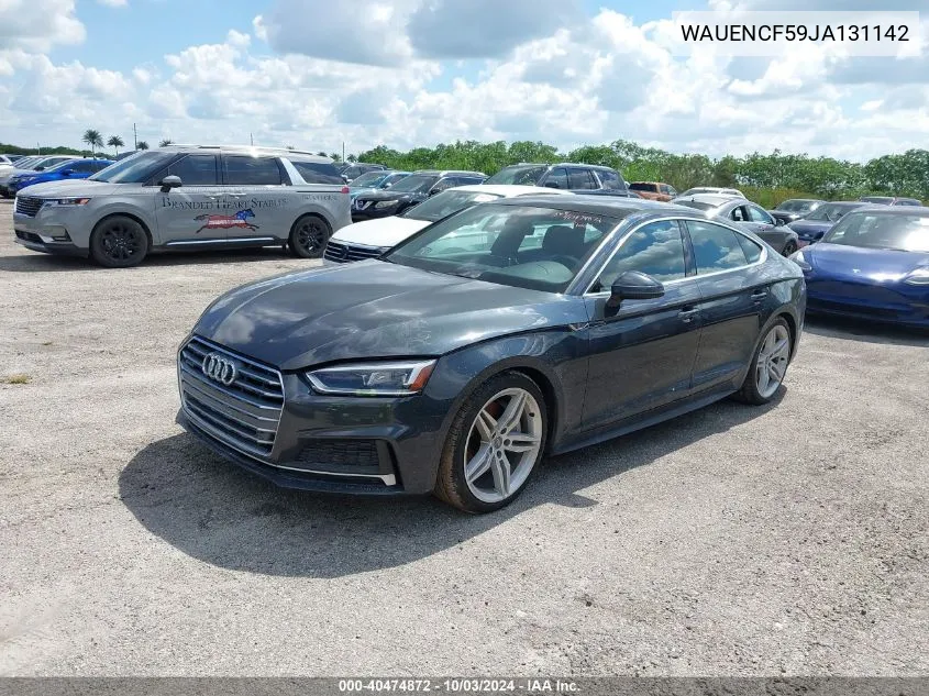 WAUENCF59JA131142 2018 Audi A5 2.0T Premium