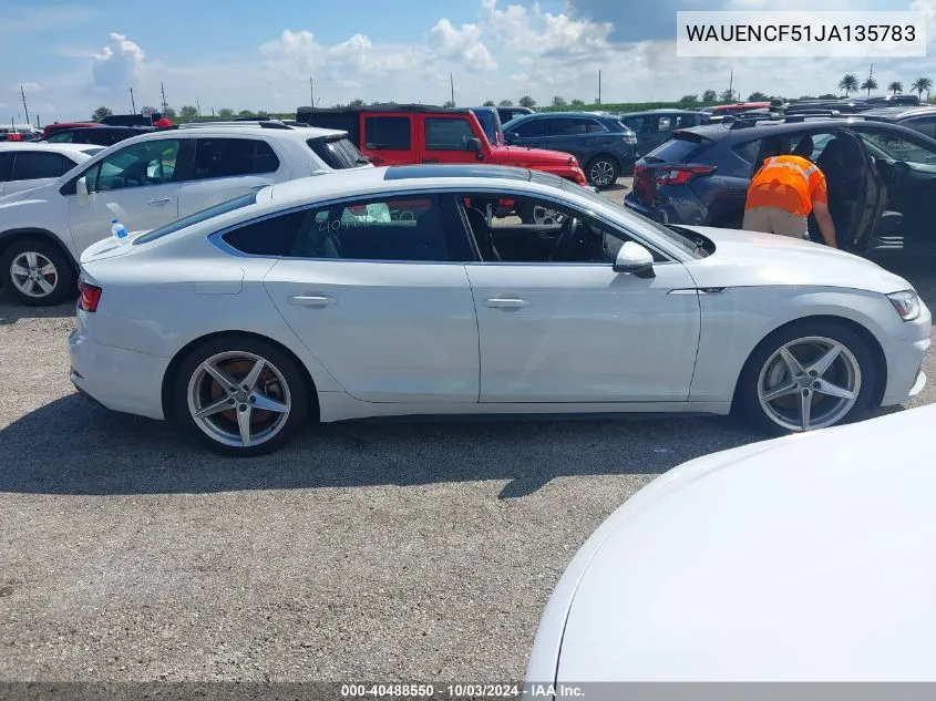 WAUENCF51JA135783 2018 Audi A5 2.0T Premium