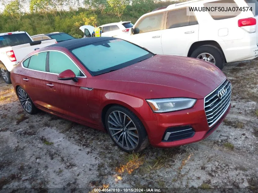 2018 Audi A5 2.0T Premium VIN: WAUBNCF50JA074574 Lot: 40547810