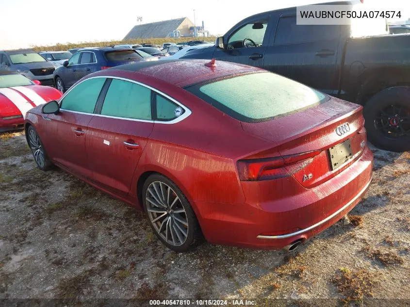 2018 Audi A5 2.0T Premium VIN: WAUBNCF50JA074574 Lot: 40547810