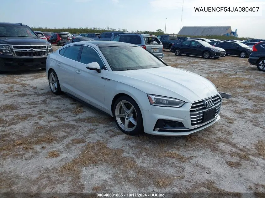 2018 Audi A5 2.0T Premium VIN: WAUENCF54JA080407 Lot: 40591865