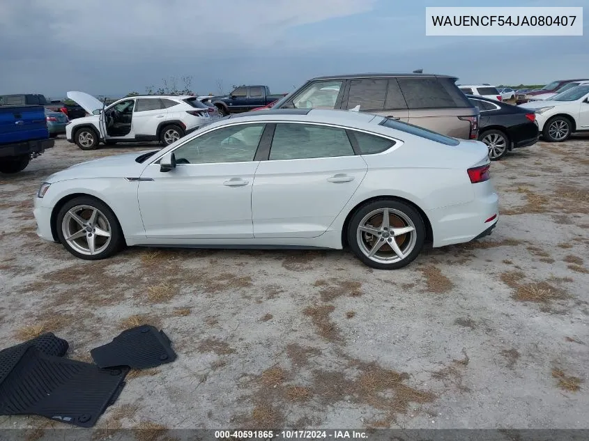 2018 Audi A5 2.0T Premium VIN: WAUENCF54JA080407 Lot: 40591865