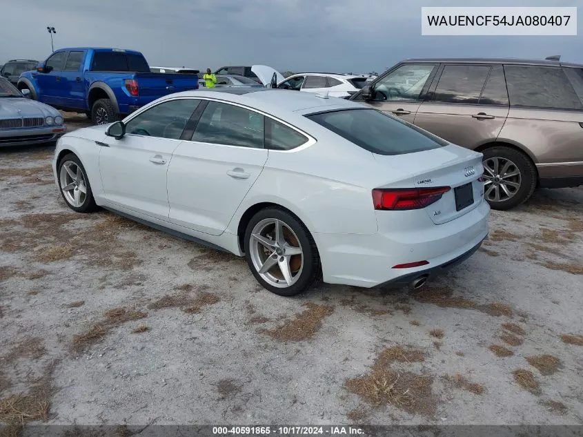 2018 Audi A5 2.0T Premium VIN: WAUENCF54JA080407 Lot: 40591865