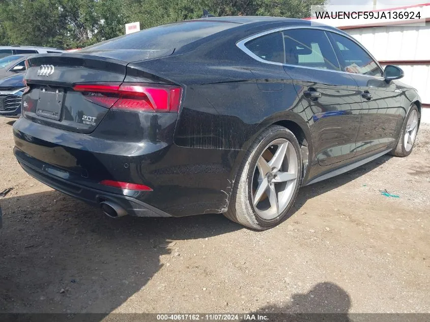 2018 Audi A5 2.0T Premium VIN: WAUENCF59JA136924 Lot: 40617162