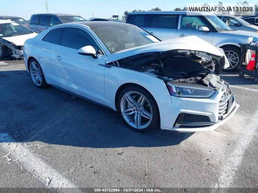 2018 Audi A5 2.0T Premium VIN: WAUTNAF50JA131039 Lot: 40702994